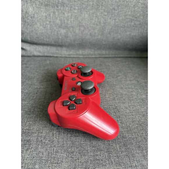 SONY Playstation 3 PS3 Dualshock Sixaxis Red Wireless Controller CECHZC2U UNTEST - Picture 4 of 6